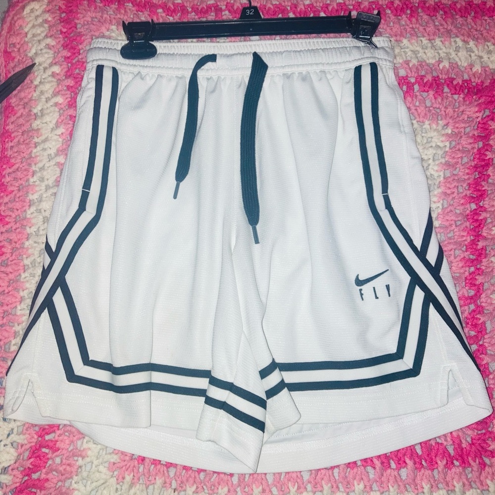 Nike Women's White Shorts with Black Accents